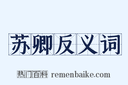 苏卿反义词是什么意思的图片